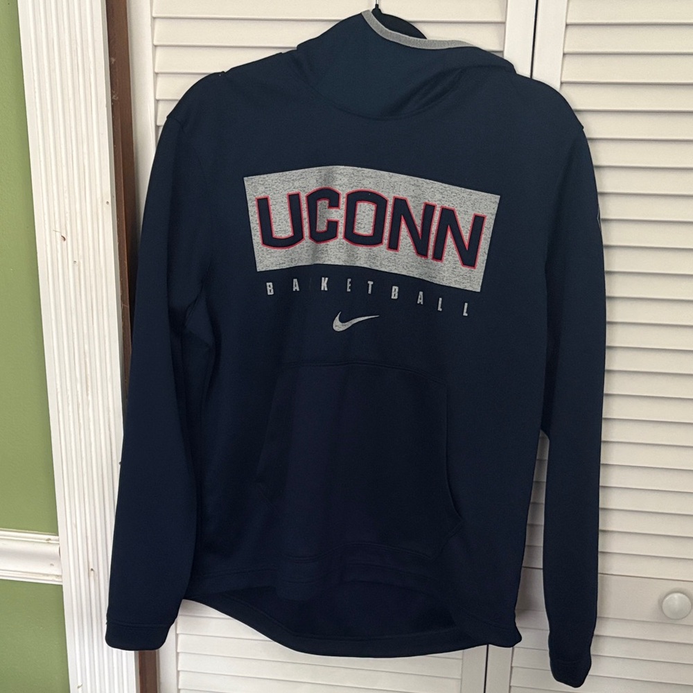 Nike UCONN Basketball Hoodie - Navy and Gray